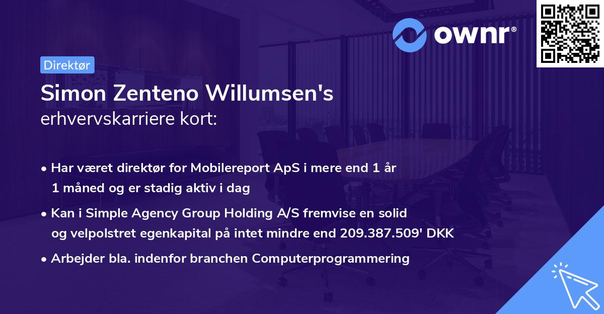 Simon Zenteno Willumsen's erhvervskarriere kort