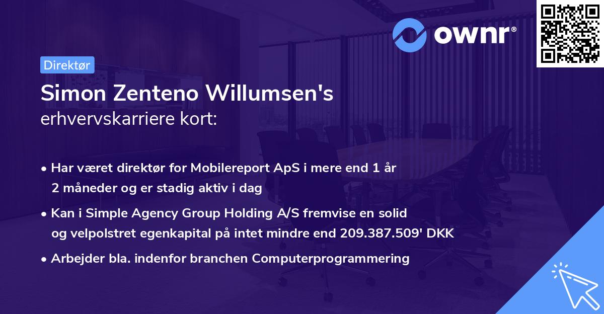 Simon Zenteno Willumsen's erhvervskarriere kort