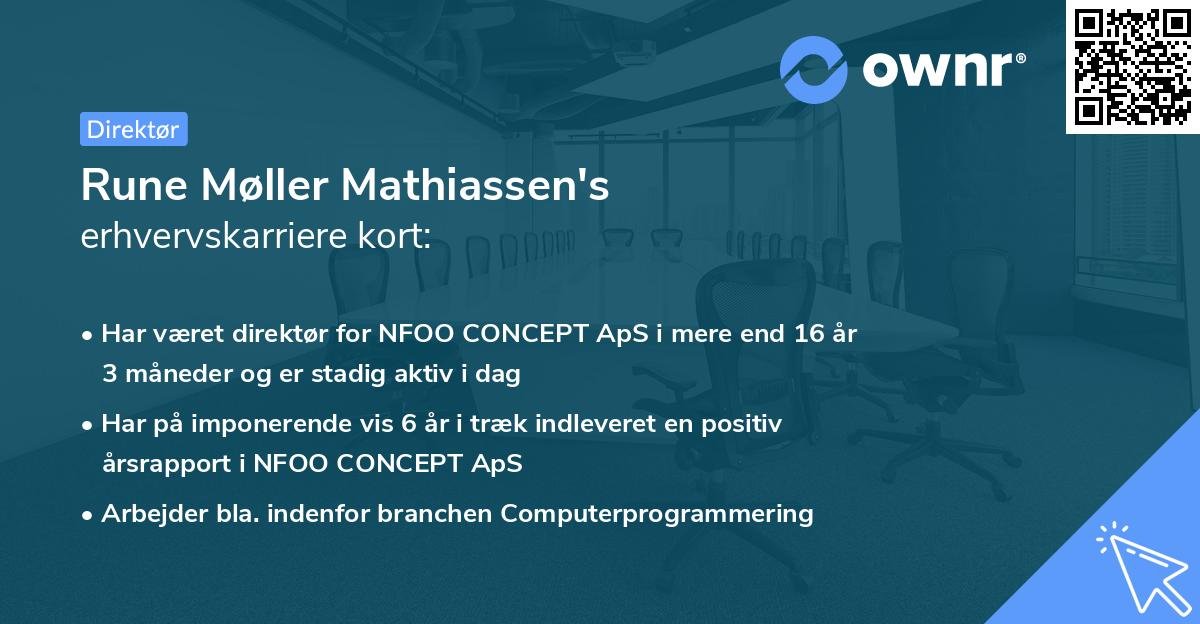Rune Møller Mathiassen's erhvervskarriere kort