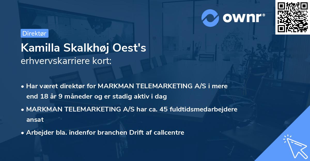 Kamilla Skalkhøj Oest's erhvervskarriere kort