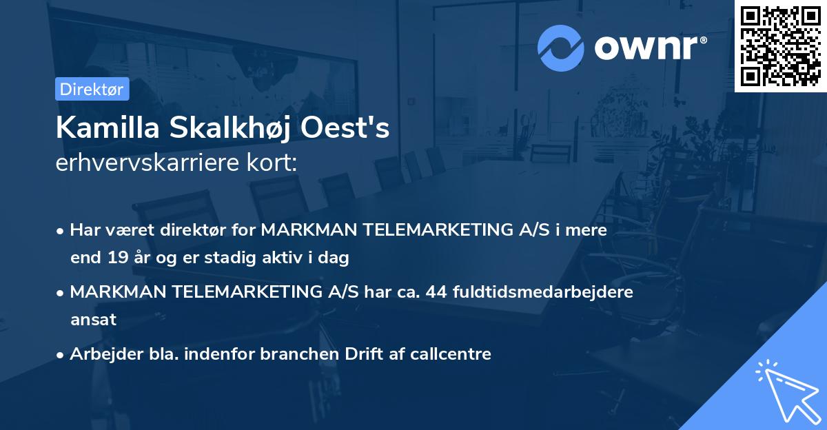 Kamilla Skalkhøj Oest's erhvervskarriere kort