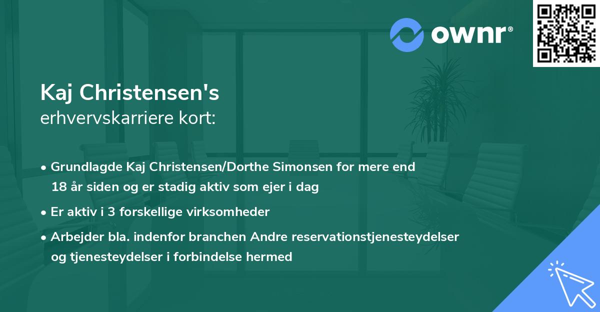 Kaj Christensen's erhvervskarriere kort