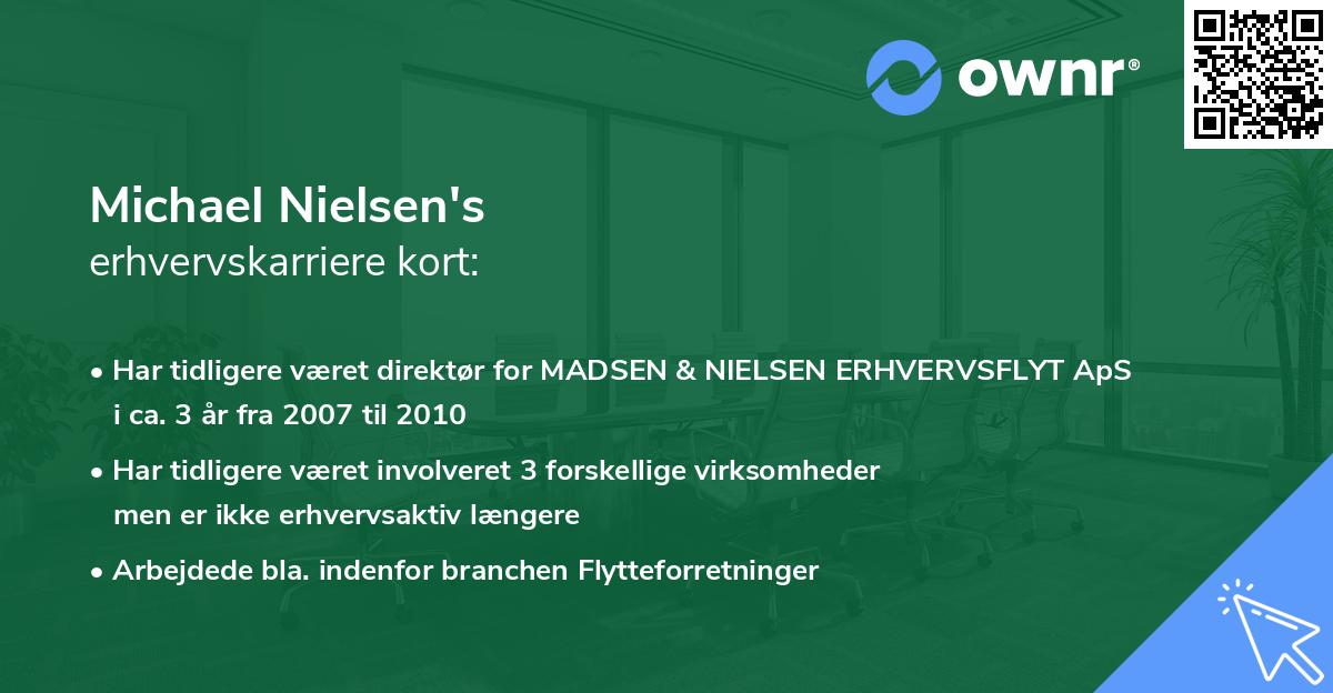Michael Nielsen's erhvervskarriere kort