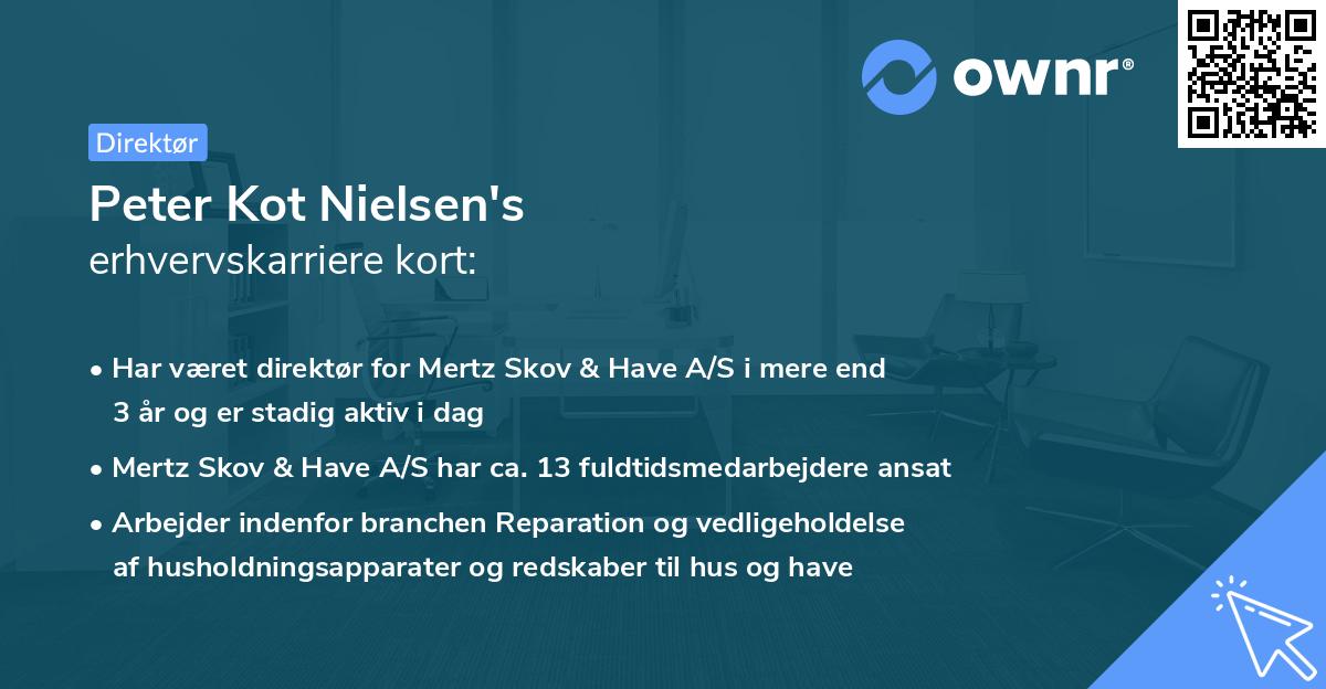 Peter Kot Nielsen's erhvervskarriere kort
