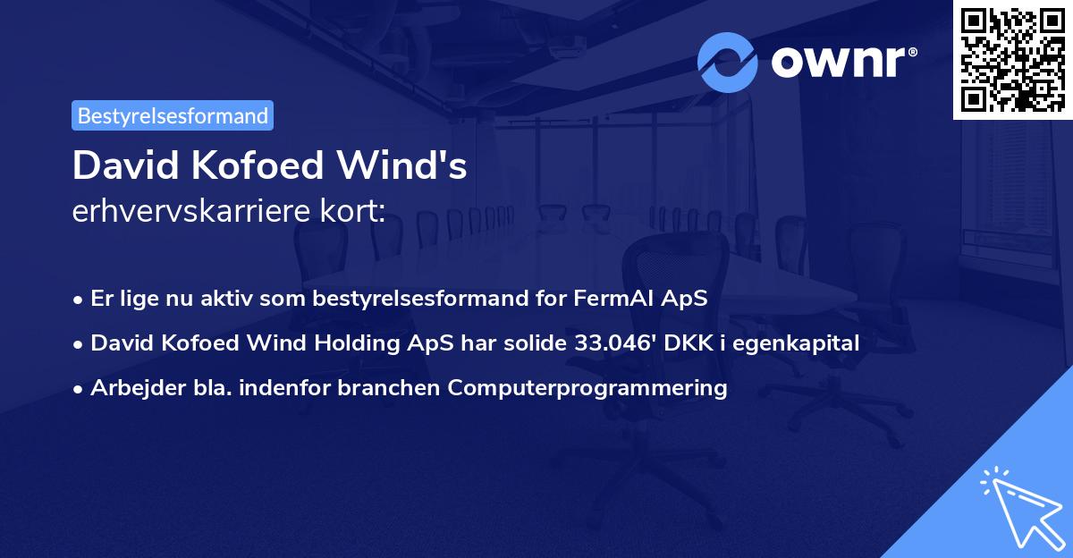 David Kofoed Wind's erhvervskarriere kort