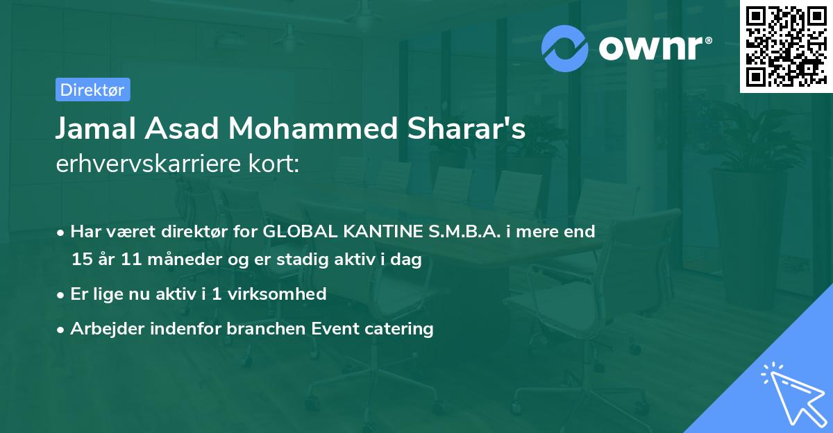 Jamal Asad Mohammed Sharar's erhvervskarriere kort