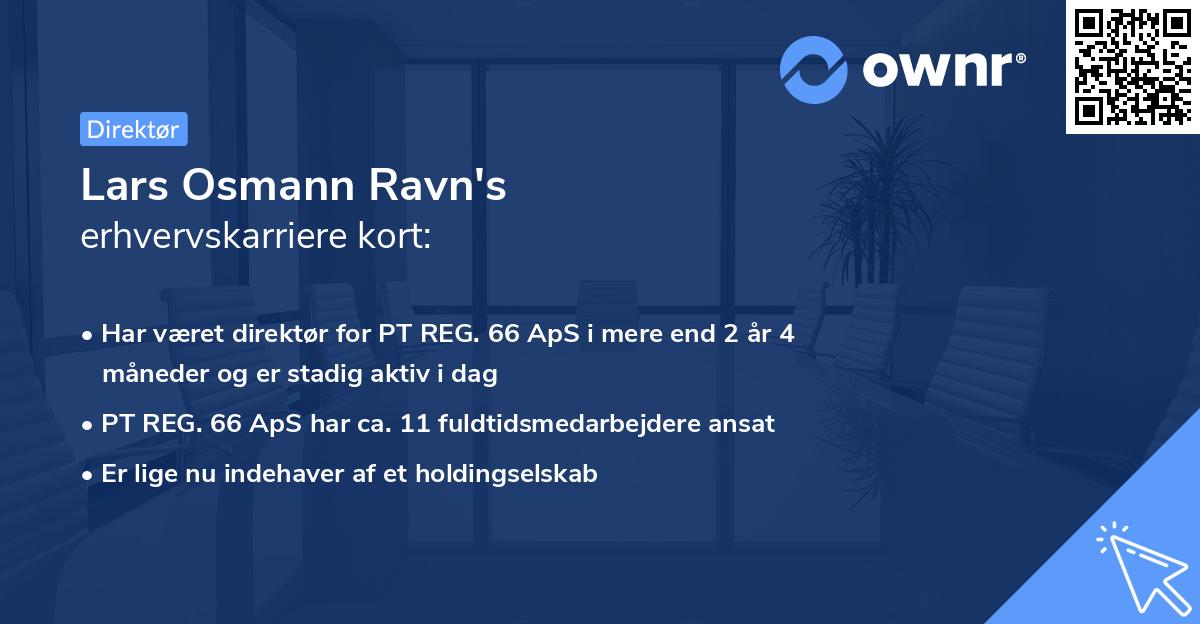 Lars Osmann Ravn's erhvervskarriere kort