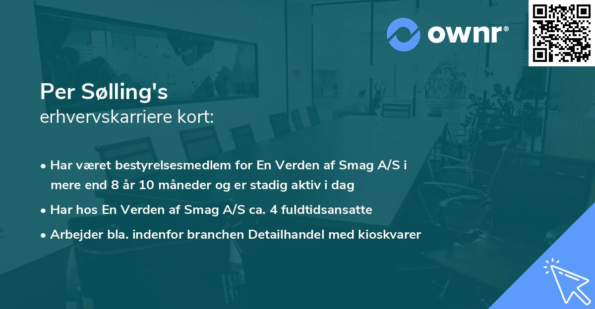 Per Sølling's erhvervskarriere kort