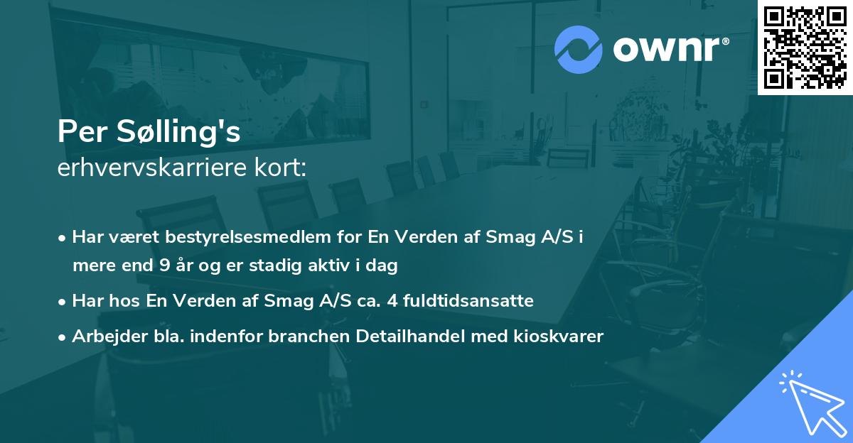 Per Sølling's erhvervskarriere kort