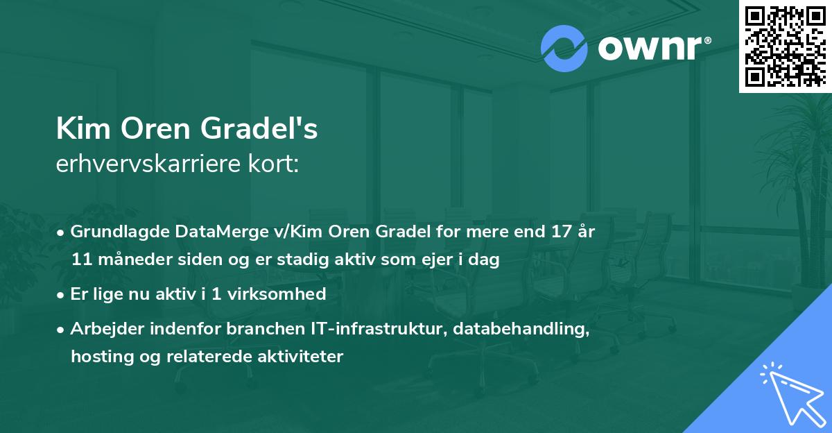 Kim Oren Gradel's erhvervskarriere kort