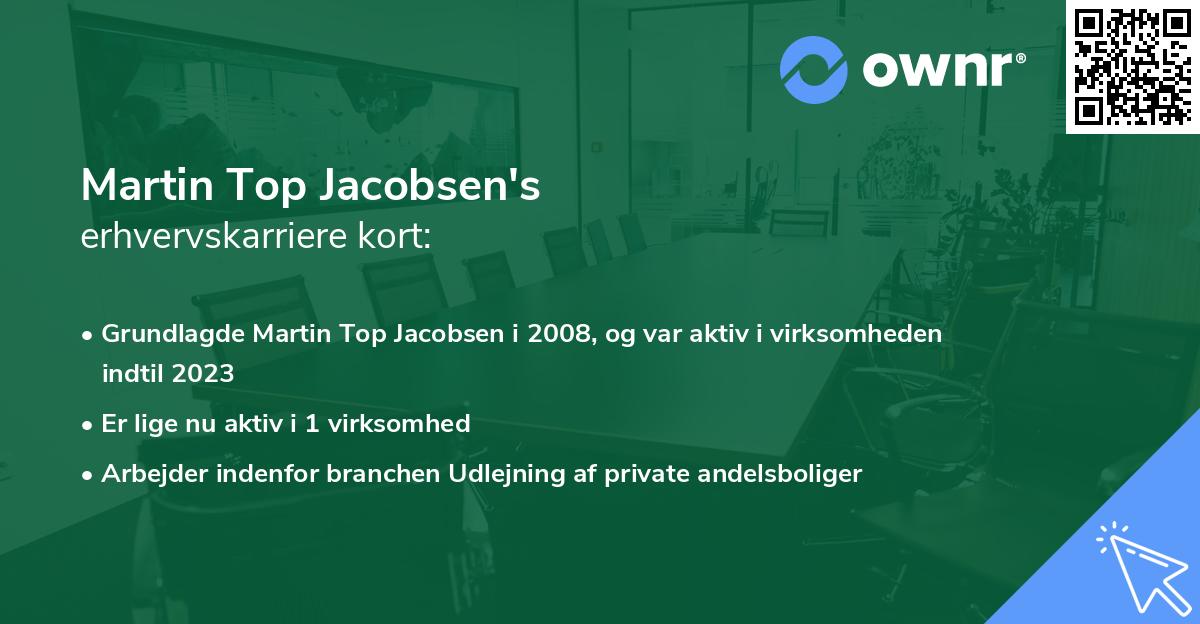 Martin Top Jacobsen's erhvervskarriere kort