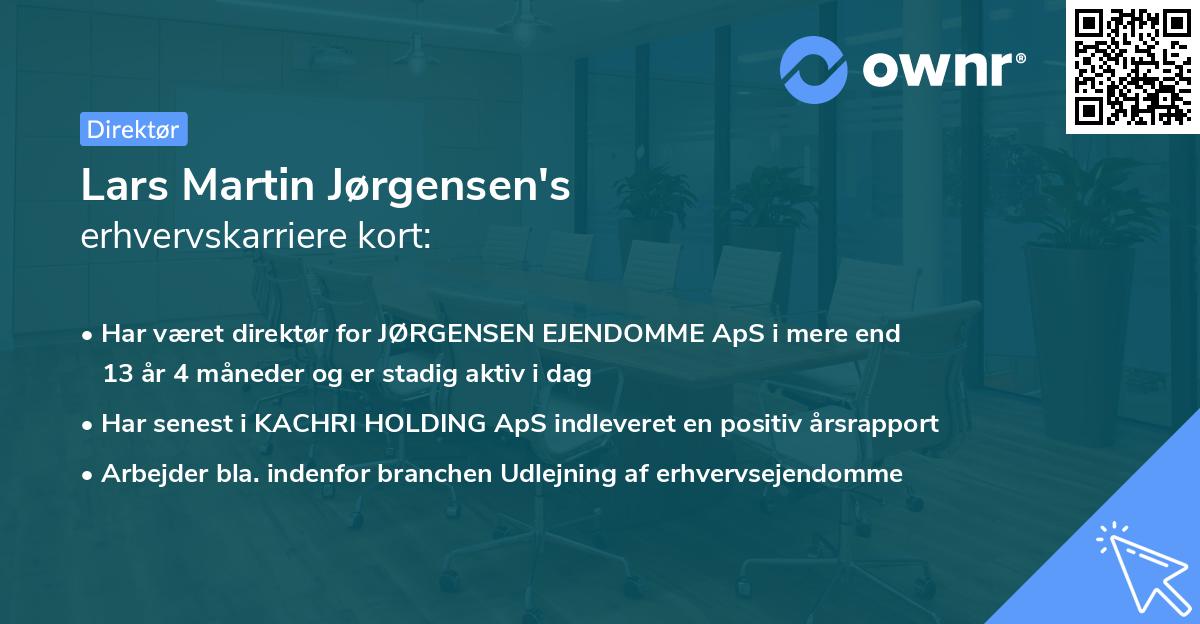 Lars Martin Jørgensen's erhvervskarriere kort