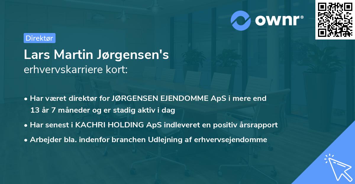Lars Martin Jørgensen's erhvervskarriere kort