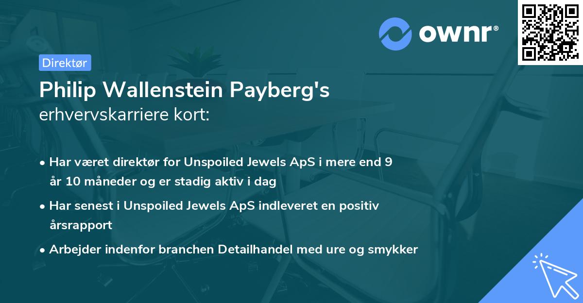Philip Wallenstein Payberg's erhvervskarriere kort