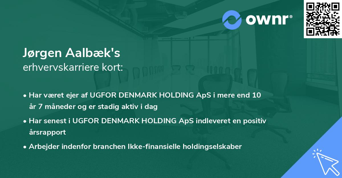 Jørgen Aalbæk's erhvervskarriere kort