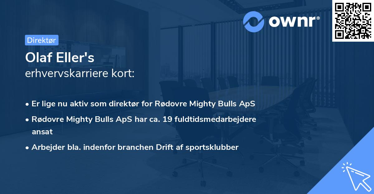 Olaf Eller's erhvervskarriere kort