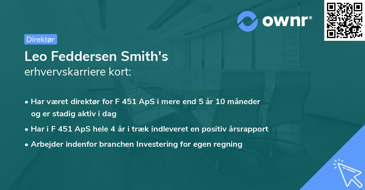 Leo Feddersen Smith's erhvervskarriere kort