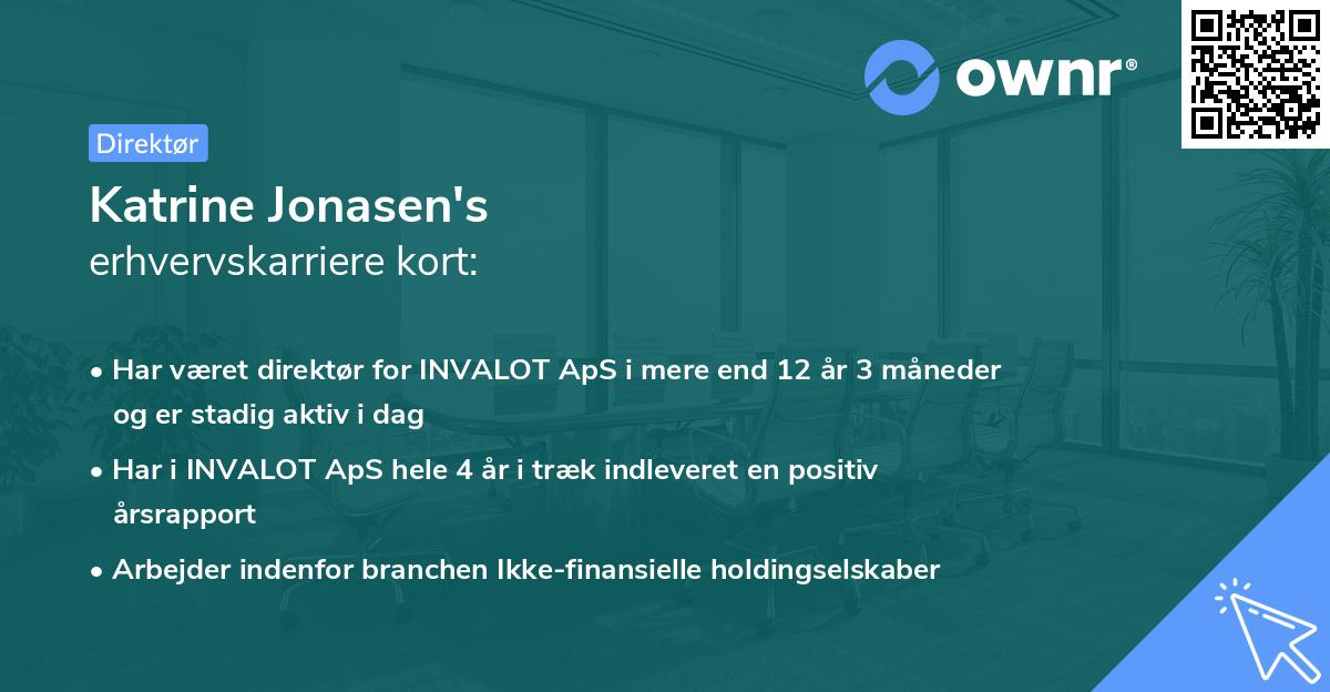 Katrine Jonasen's erhvervskarriere kort