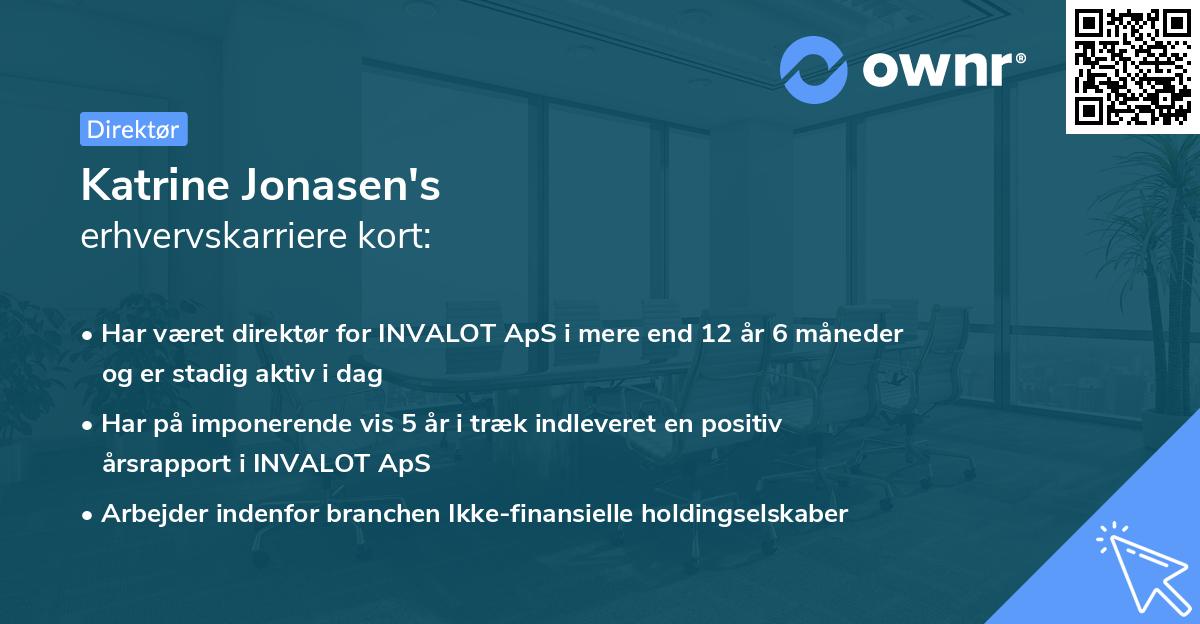 Katrine Jonasen's erhvervskarriere kort