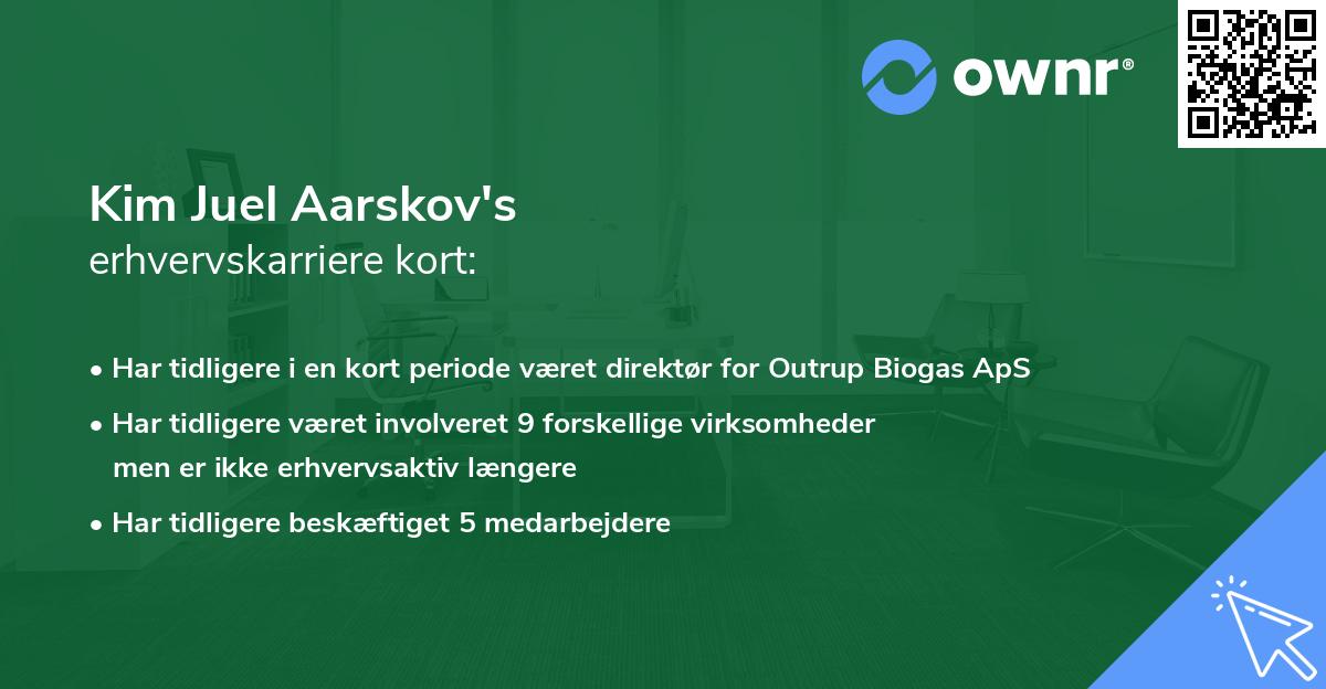 Kim Juel Aarskov's erhvervskarriere kort