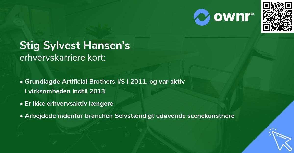 Stig Sylvest Hansen's erhvervskarriere kort