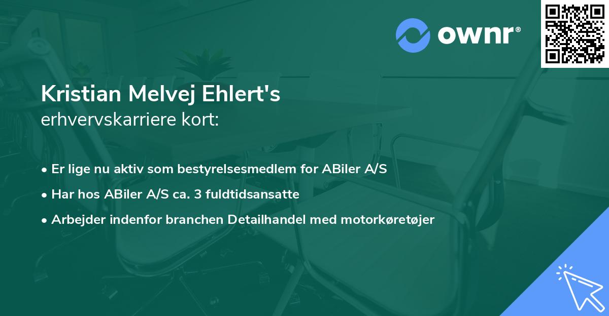 Kristian Melvej Ehlert's erhvervskarriere kort