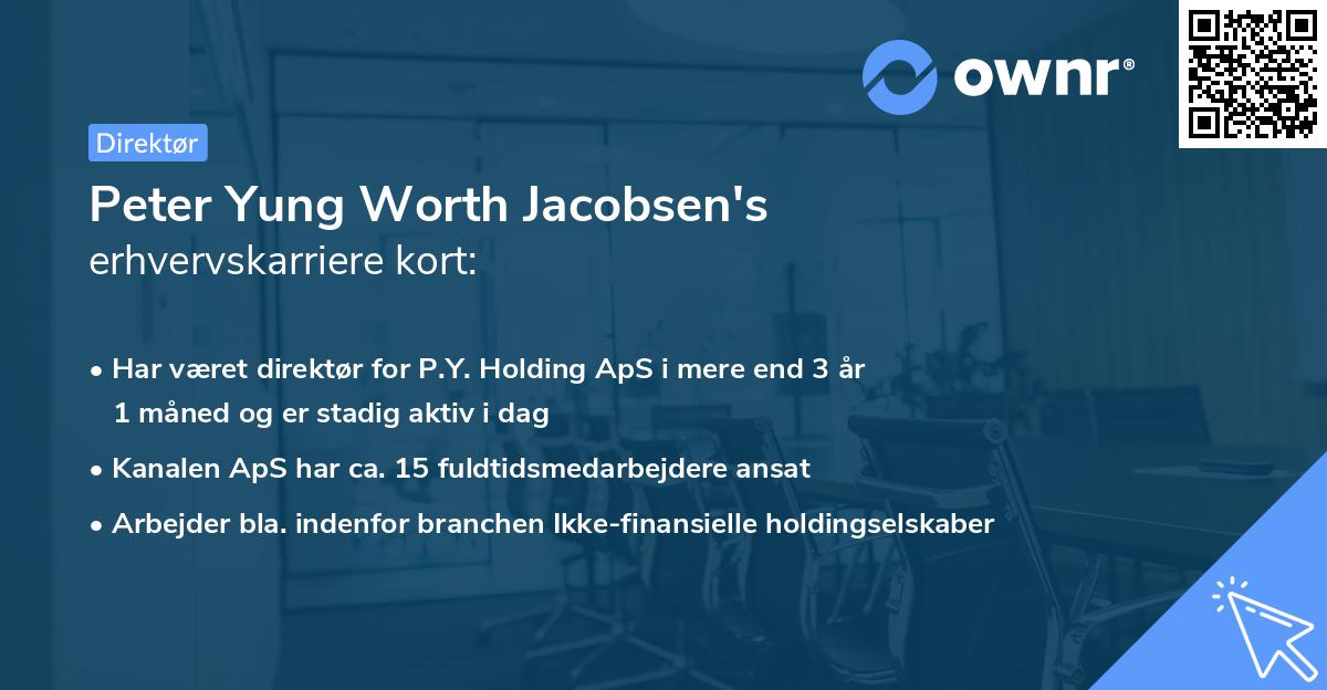 Peter Yung Worth Jacobsen's erhvervskarriere kort