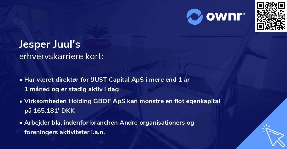 Jesper Juul's erhvervskarriere kort