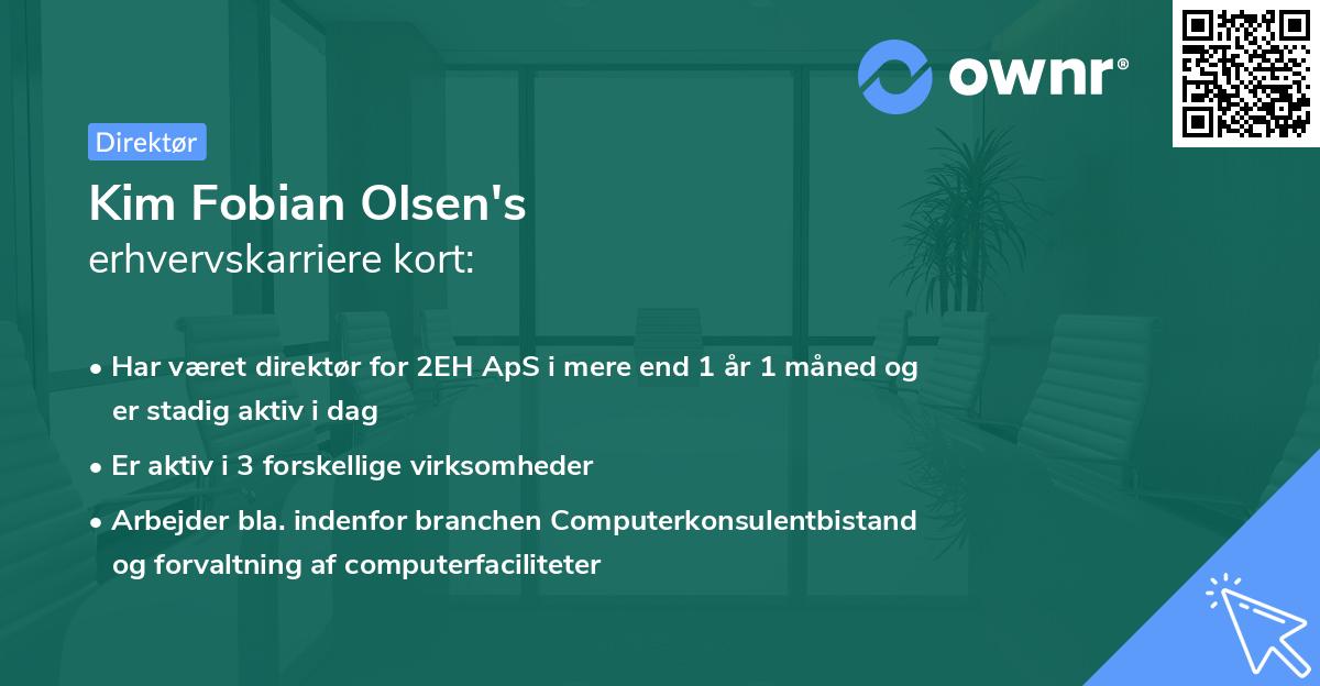 Kim Fobian Olsen's erhvervskarriere kort