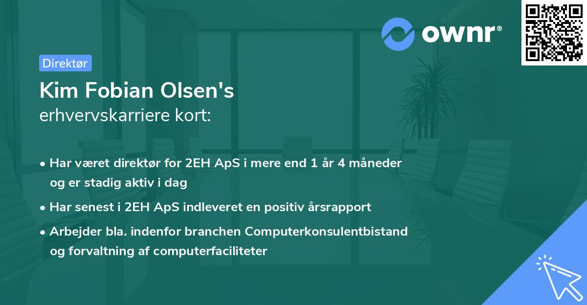 Kim Fobian Olsen's erhvervskarriere kort