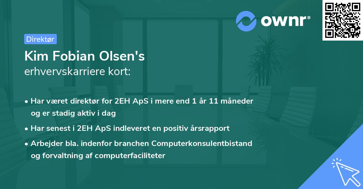 Kim Fobian Olsen's erhvervskarriere kort