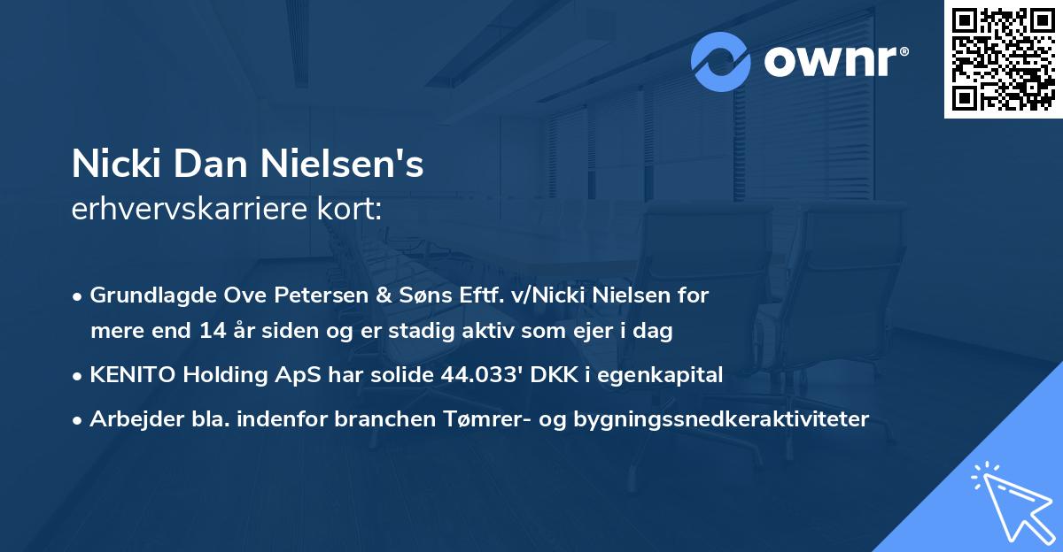 Nicki Dan Nielsen's erhvervskarriere kort
