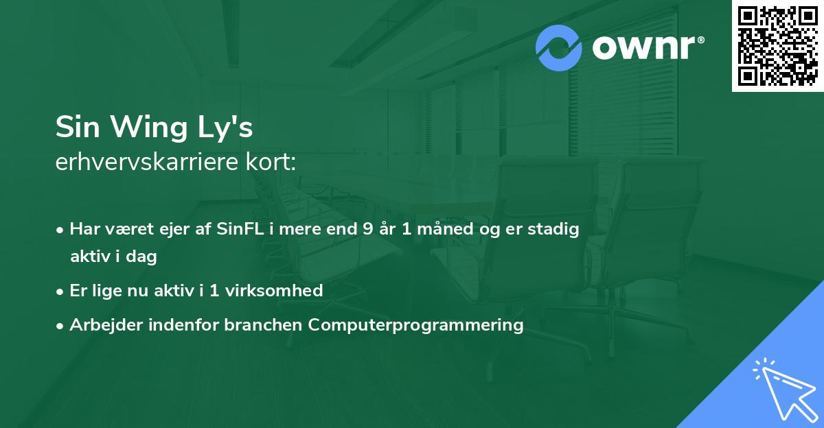 Sin Wing Ly's erhvervskarriere kort