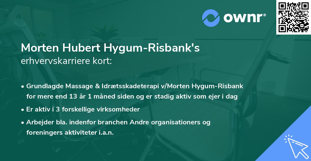 Morten Hubert Hygum-Risbank's erhvervskarriere kort