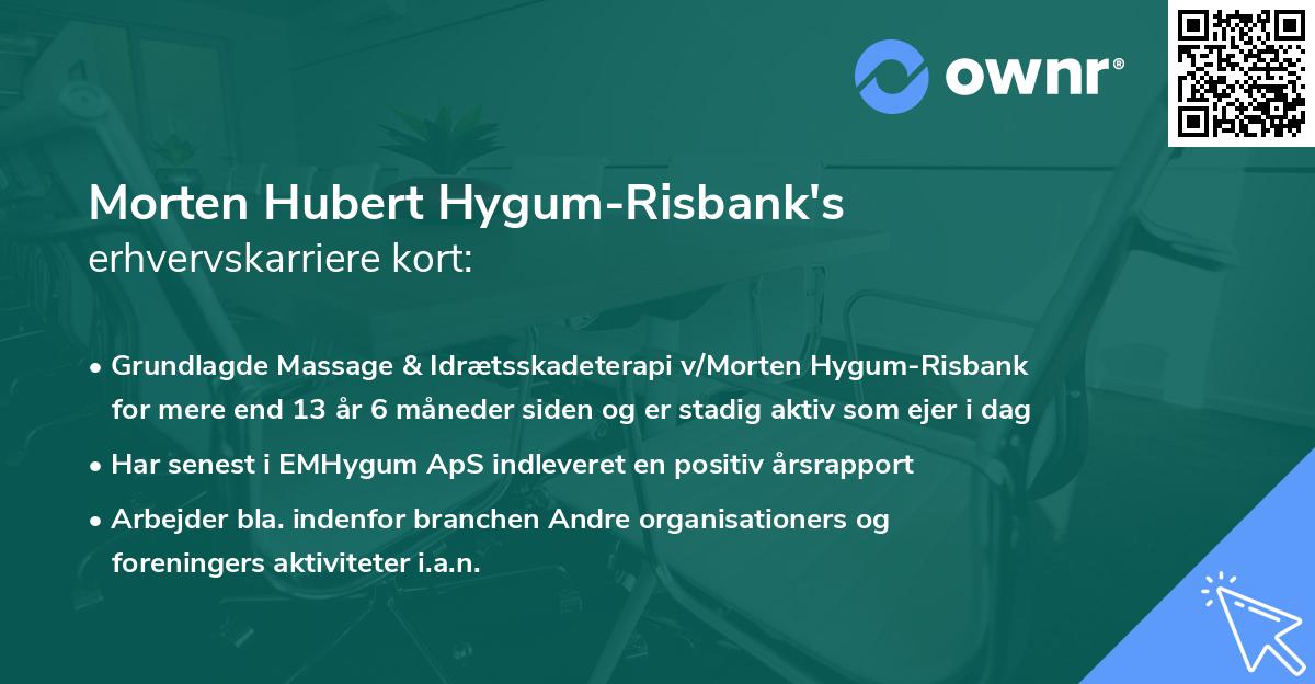 Morten Hubert Hygum-Risbank's erhvervskarriere kort