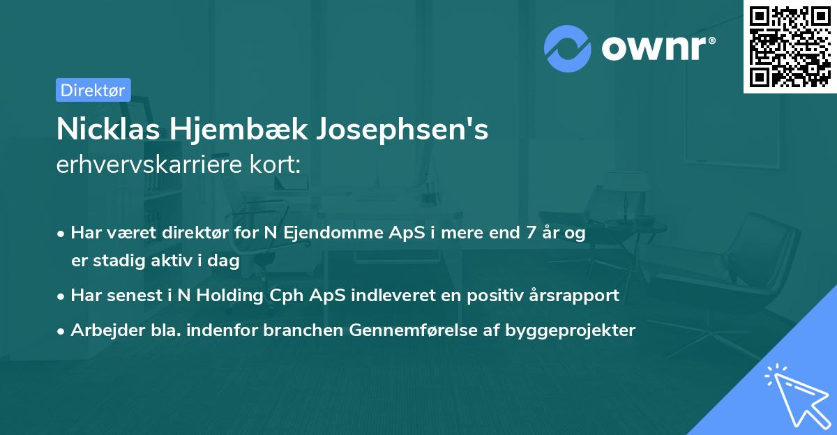 Nicklas Hjembæk Josephsen's erhvervskarriere kort