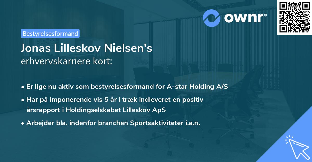 Jonas Lilleskov Nielsen's erhvervskarriere kort