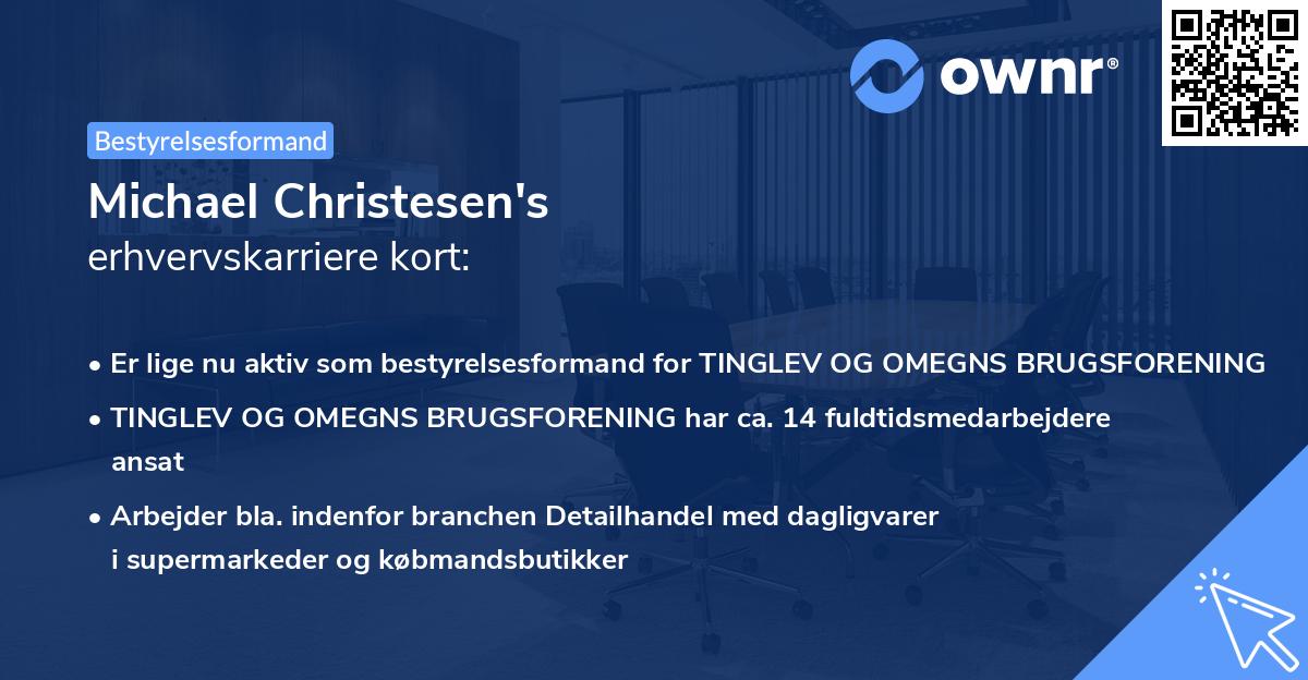 Michael Christesen's erhvervskarriere kort