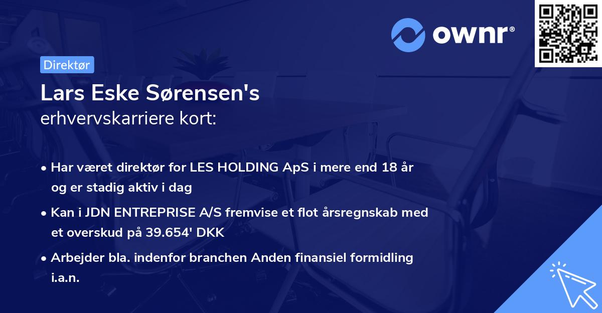 Lars Eske Sørensen's erhvervskarriere kort