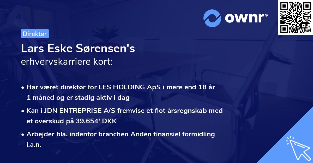 Lars Eske Sørensen's erhvervskarriere kort