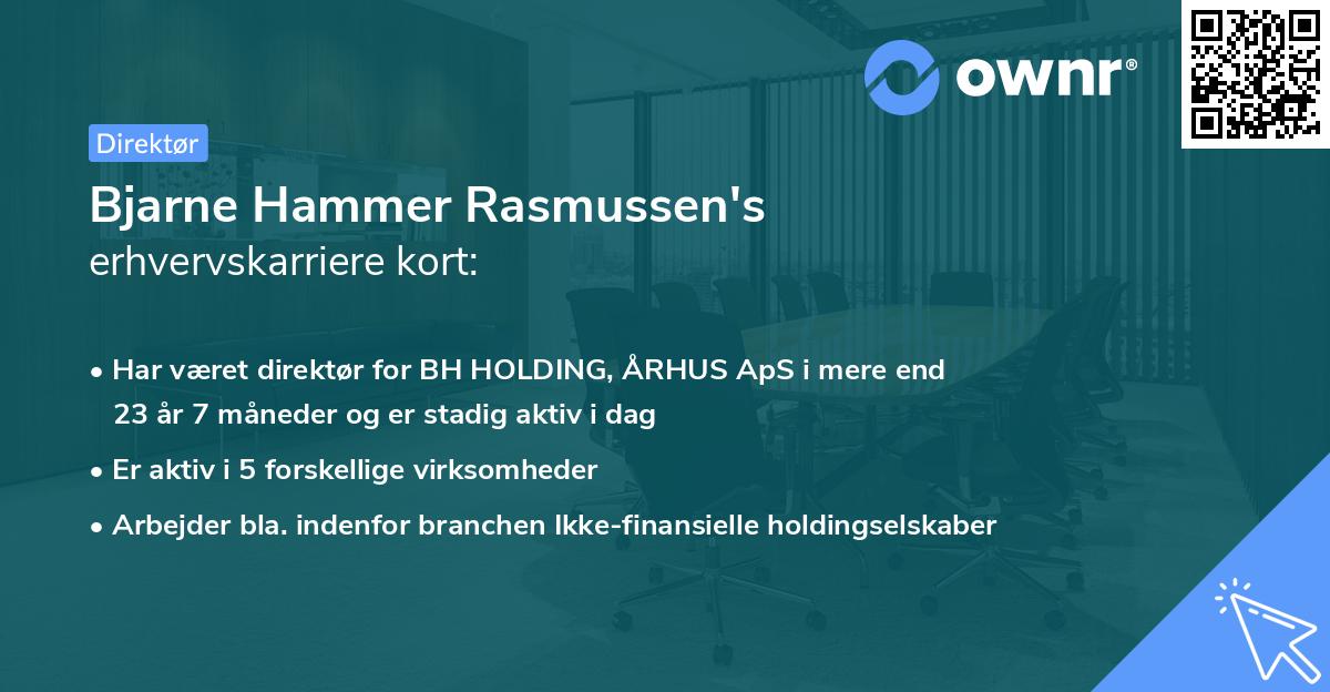 Bjarne Hammer Rasmussen's erhvervskarriere kort