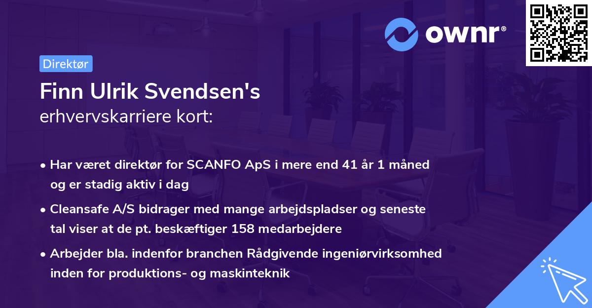 Finn Ulrik Svendsen's erhvervskarriere kort