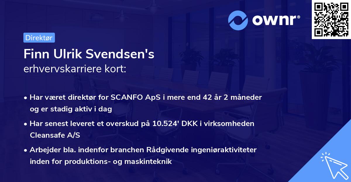 Finn Ulrik Svendsen's erhvervskarriere kort