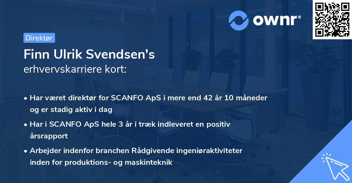Finn Ulrik Svendsen's erhvervskarriere kort