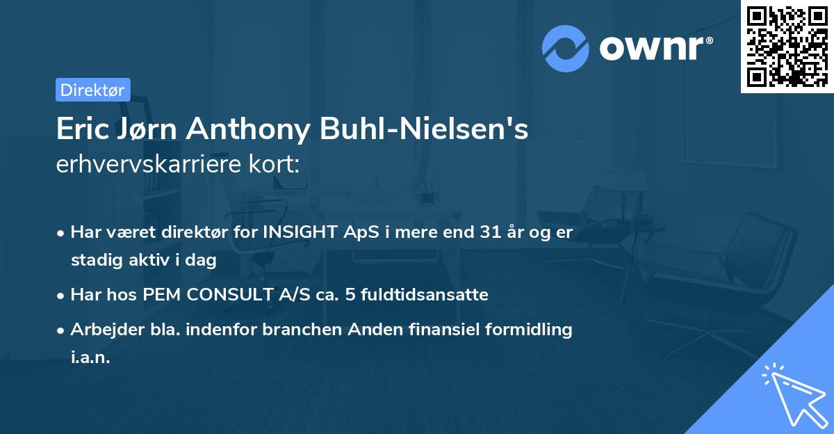 Eric Jørn Anthony Buhl-Nielsen's erhvervskarriere kort
