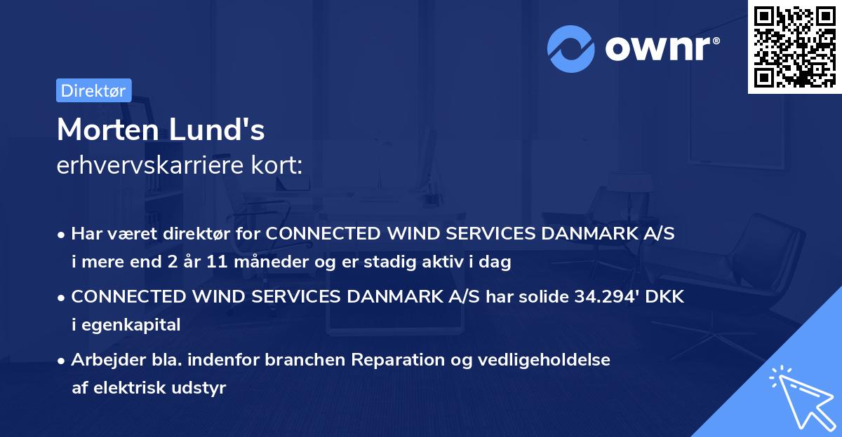 Morten Lund's erhvervskarriere kort
