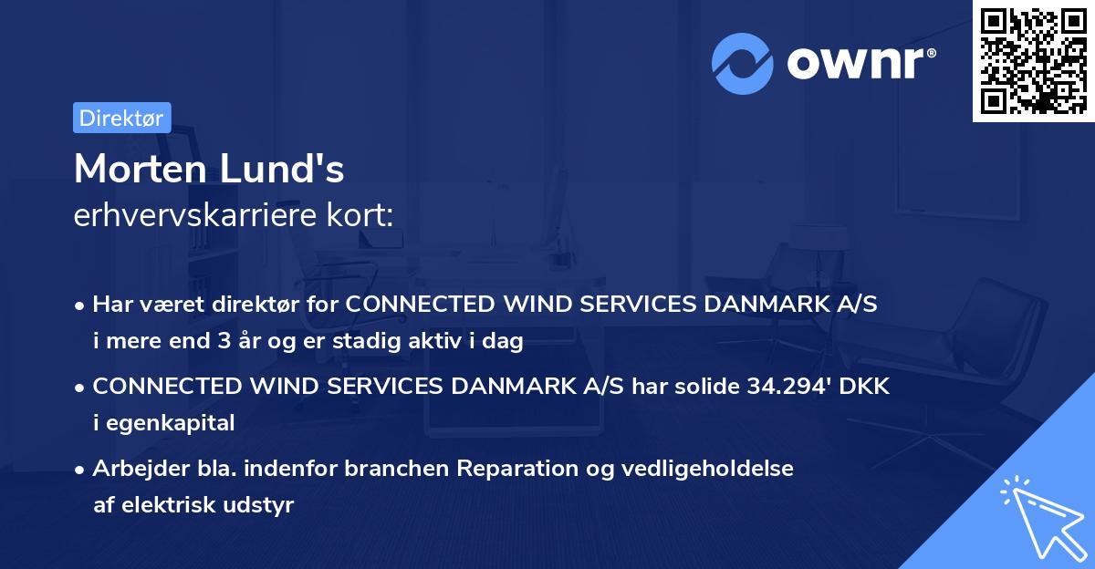 Morten Lund's erhvervskarriere kort