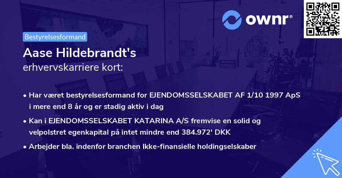 Aase Hildebrandt's erhvervskarriere kort