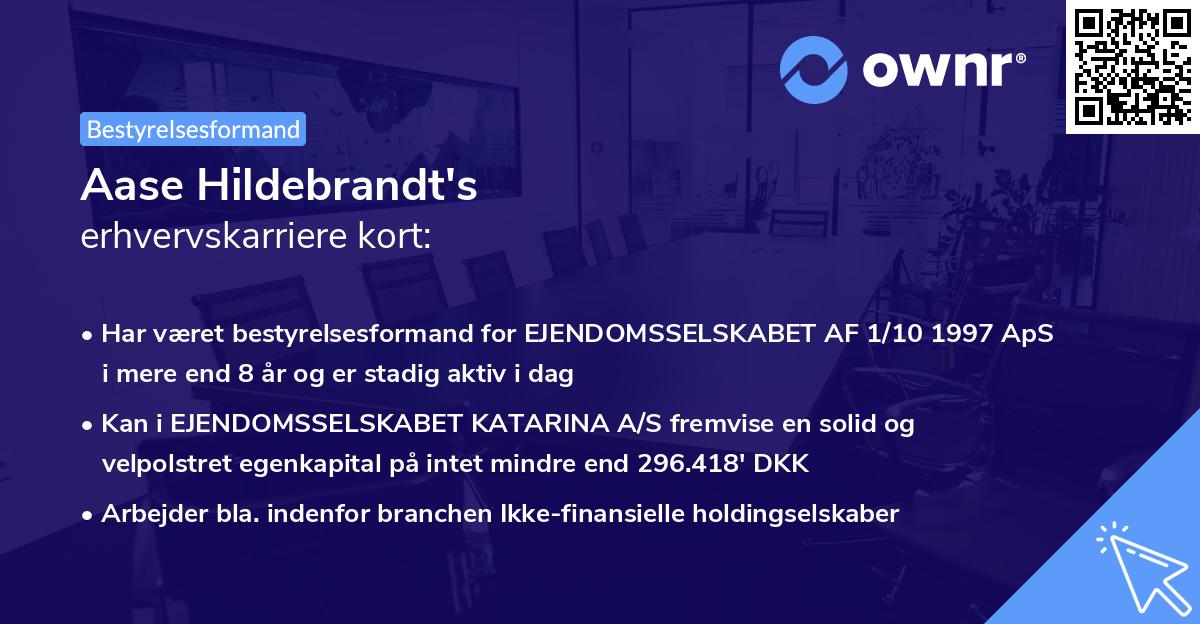 Aase Hildebrandt's erhvervskarriere kort