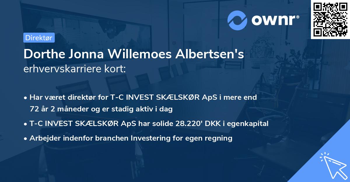 Dorthe Jonna Willemoes Albertsen's erhvervskarriere kort